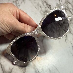 JCPenney Women's Pearl White Sunglasses